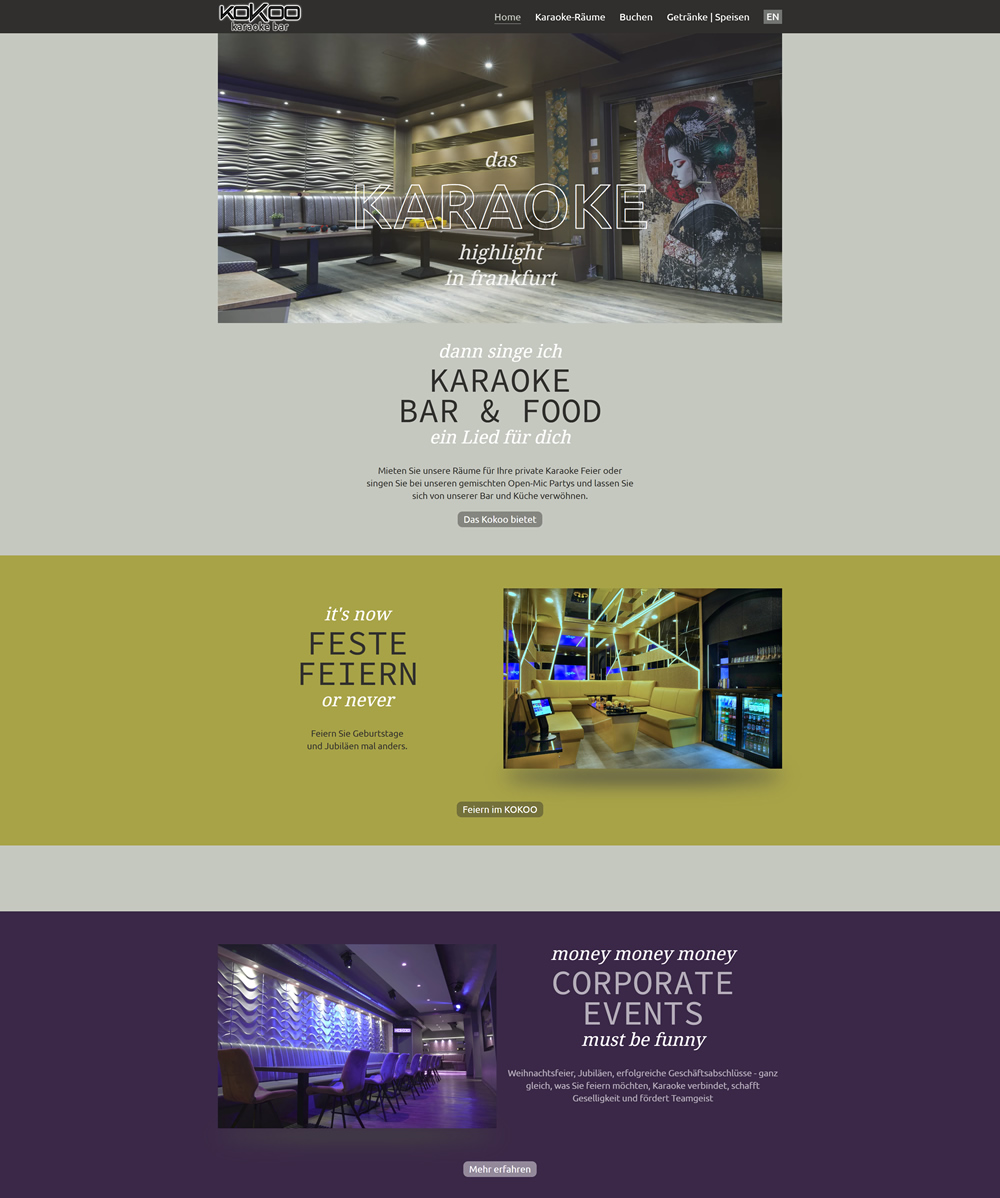 Website KOKOO Karoke Bar